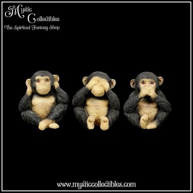 Beeldjes Three Wise Chimps 8cm - Nemesis Now (Horen - Zien - Zwijgen) (Aap - Apen)