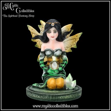 Beeldje Crystal Fairy Jade 9cm - Crystal Fairy Collectie - Nemesis Now (Fee - Feeën)