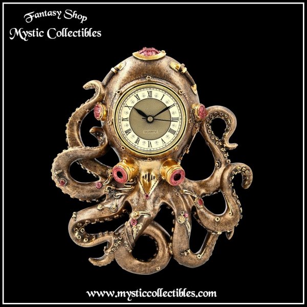 einde Levering Alabama Steampunk Wandklok Octoclock (Octopus - Inktvis) - Mystic Collectibles
