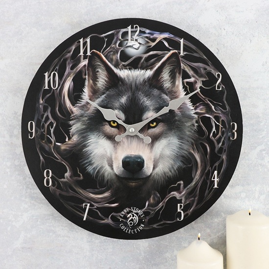 as-kl017-anne-stokes-wall-clocks-night-forest