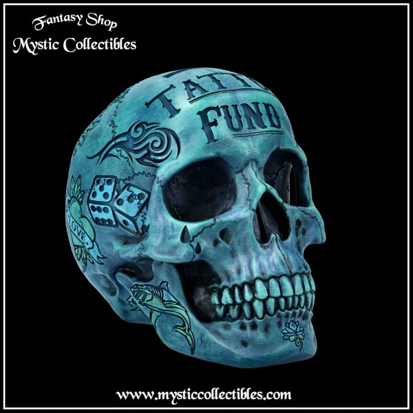 Spaarpot Tattoo Fund Blue Money Box (Schedel - Skulls - Schedels) - Mystic  Collectibles