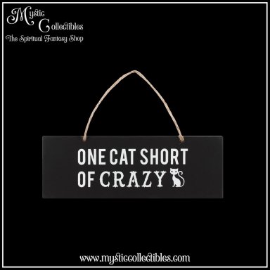 Hangbordje One Cat Short Of Crazy - Something Different (Kat - Katten)