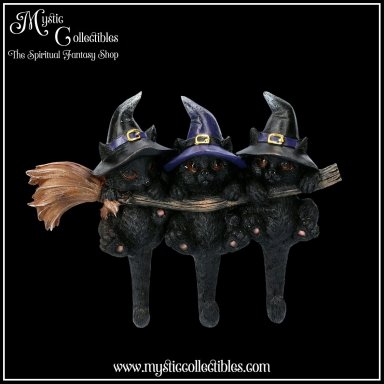 Wanddecoratie Witches Helpers Key Hanger 20cm - Nemesis Now (Kat - Katten)