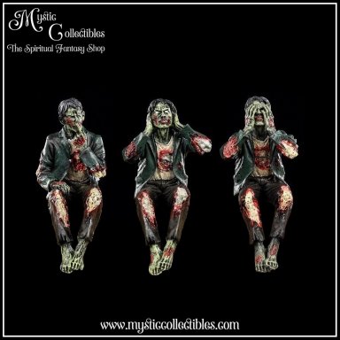 Beeldjes See No, Hear No Speak No Evil Zombies 10cm - Nemesis Now (Horen - Zien - Zwijgen)