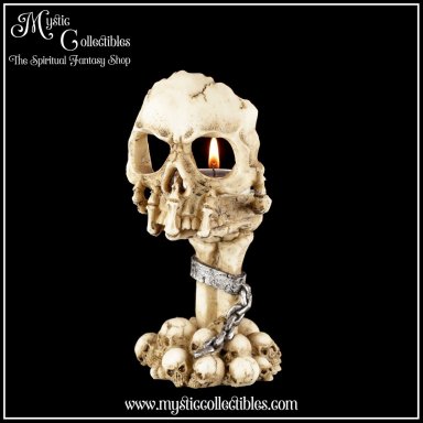 Kaarshouder Deliberation Tealight Holder 15.5cm - Nemesis Now (Skeletten - Schedels - Skulls)