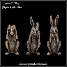 Beeldjes Drie Wijze Hazen - Three Wise Hares (Horen - Zien - Zwijgen) (Haas)