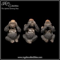 AN-FG019 Beeldjes Three Wise Gorillas 13cm - Nemesis Now (Horen - Zien - Zwijgen) (Aap - Apen)