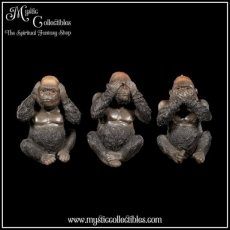 AP-FG003 Beeldjes Three Wise Gorillas 13cm - Nemesis Now (Horen - Zien - Zwijgen) (Apen)