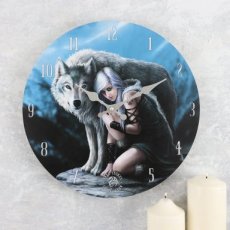 Wandklok Protector - Anne Stokes (Wolf - Wolven)