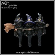 CT-WA002 Wanddecoratie Witches Helpers Key Hanger 20cm - Nemesis Now (Kat - Katten)