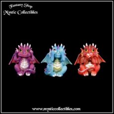 Beeldjes Drie Wijze Draakjes - Three Wise Dragonlings (Horen - Zien - Zwijgen) (Draak - Draken)