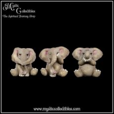 EL-FG001 Beeldjes Three Wise Baby Elephants 8cm - Nemesis Now (Horen - Zien - Zwijgen) (Olifant - Olifanten)