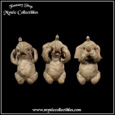 Beeldjes Drie Wijze Olifanten - Three Wise Elephants (Horen - Zien - Zwijgen) (Olifant)