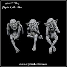 Beeldjes Drie Wijze Goblins Plankzitters - Three Wise Goblins Shelf Sitters (Horen - Zien - Zwijgen) (Goblin)