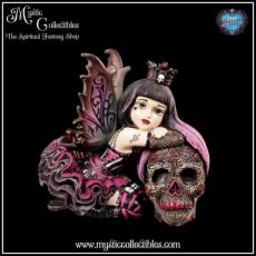 LS-FG005 Beeldje Gothic Fairy Lolita 12cm - Little Shadows Collectie - Nemesis Now (Fee - Feeën - Schedel - Skull - Schedels - Skulls)