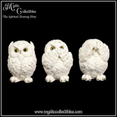 OW-FG001 Beeldjes Three Wise Owls 8cm - Nemesis Now (Horen - Zien - Zwijgen)