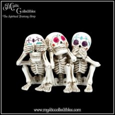 Beeld Three Wise Calaveras (Horen - Zien - Zwijgen) (Skelet - Day of the Dead - Skeletten)