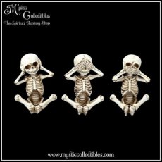 Beeldjes Three Wise Skellywags 13cm - Nemesis Now (Horen - Zien - Zwijgen) (Skelet - Skeletten)