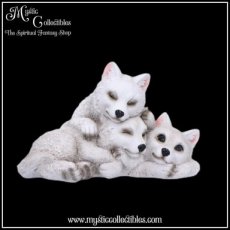 WF-FG008 Beeldje Sleepy Pups 14cm - Nemesis Now (Wolf - Wolven)