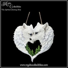 WF-HD001 Hangdecoratie Snow in Love 20cm - Nemesis Now (Wolf - Wolven)