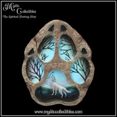 WF-WB003 Wierookbrander Tracks of the Wild Incense Burner 15.5cm - Nemesis Now (Wolf - Wolven)