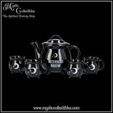 WI-TW005 Thee Set Witches Brew Ceramic Cauldron Tea Set - Something Different