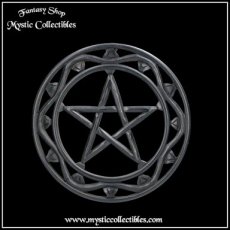 Wanddecoratie Pentagram Wood Black