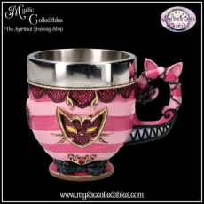 WL-GB005 Mok Cheshire Cat Goblet - Pinkys Up - Wonderland Collectie - Nemesis Now