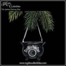 WW-HD004 Hangdecoratie Witches Cauldron Stay Wild Moon Child Hanging Ornament 6.1cm - Witching Wares Collectie - Nemesis Now