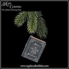 WW-HD006 Hangdecoratie Book of Shadows Hanging Ornament 7.2cm - Witching Wares Collectie - Nemesis Now