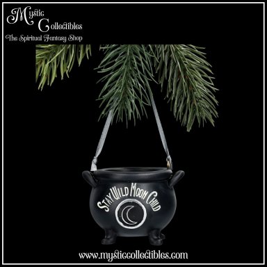 Hangdecoratie Witches Cauldron Stay Wild Moon Child Hanging Ornament 6.1cm - Nemesis Now