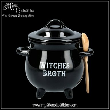 Soepkom Witches Broth Cauldron Soup Bowl with Broom Spoon - Something Different